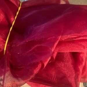 Dark pink sheer fabric